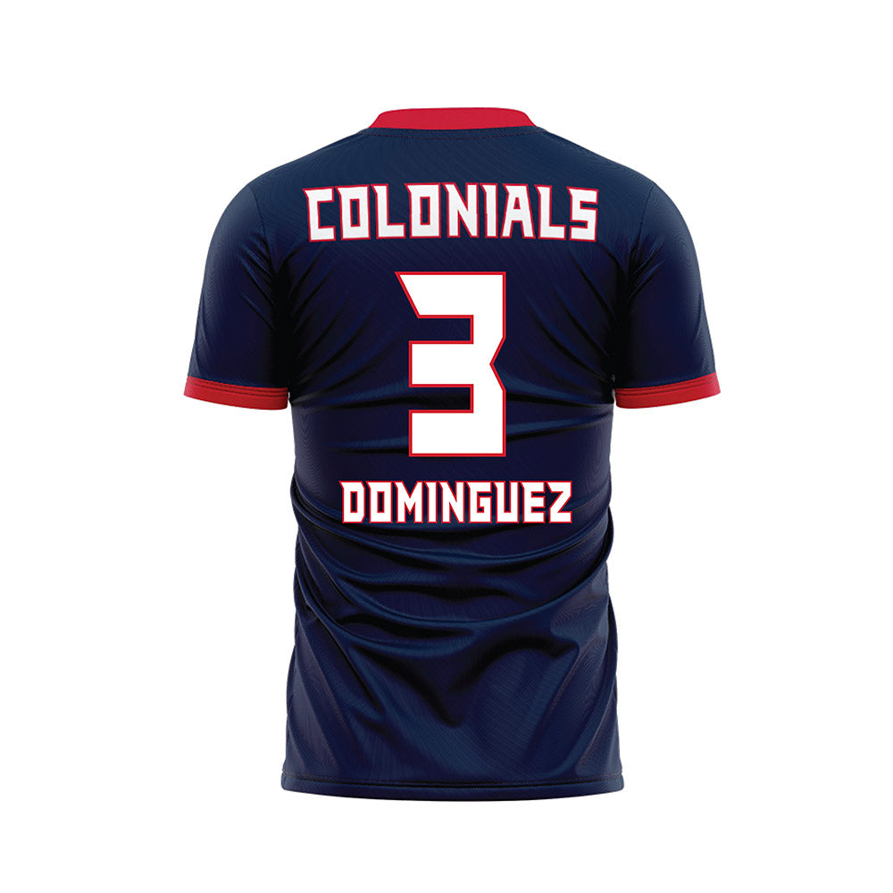 Robert Morris - NCAA Men's Soccer : Miguel Dominguez - Navy Soccer Jersey-1