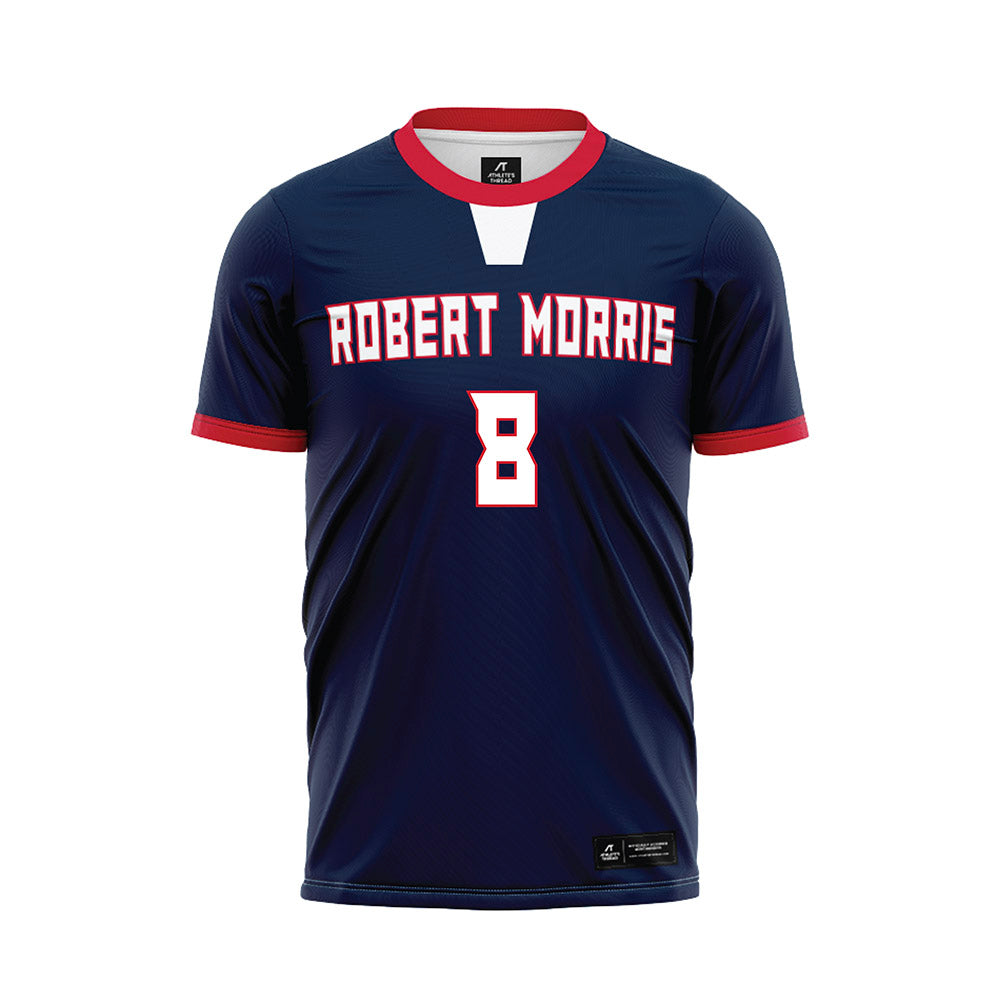 Robert Morris - NCAA Men's Soccer : Emeric Nicol - Navy Soccer Jersey-0