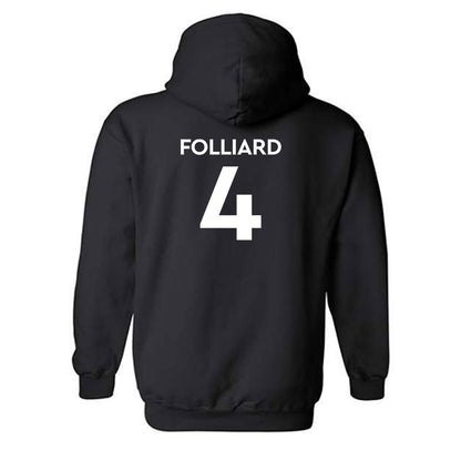 Illinois Wesleyan - NCAA Football : Connor Folliard - Classic Shersey Hooded Sweatshirt-1