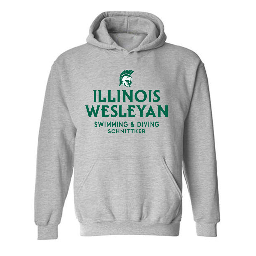 Illinois Wesleyan - NCAA Women's Swimming & Diving : Abigail Schnittker - Classic Fashion Shersey Hooded Sweatshirt-0