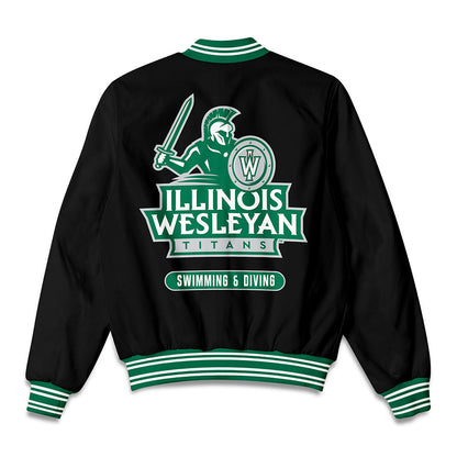 Illinois Wesleyan - NCAA Men's Swimming & Diving : Jacob Nacional - Bomber Jacket-1