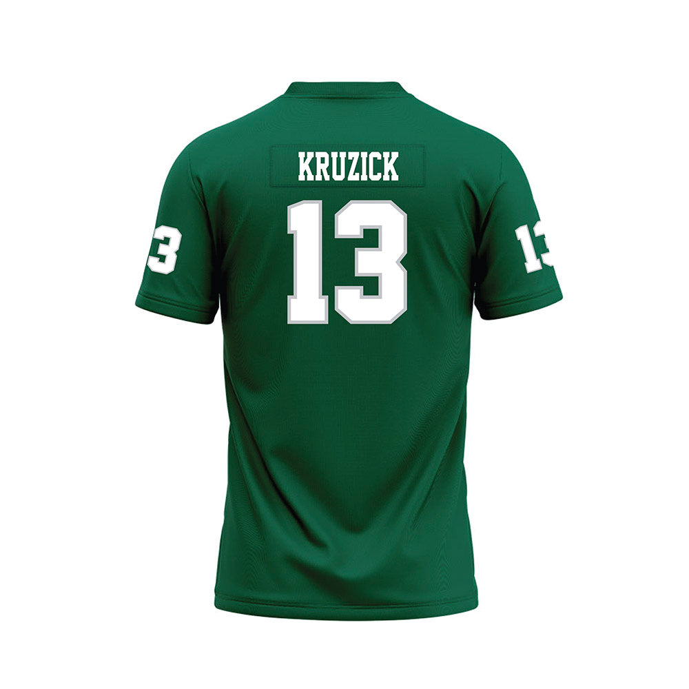 Illinois Wesleyan - NCAA Football : GB Kruzick - Green Premium Football Jersey-1