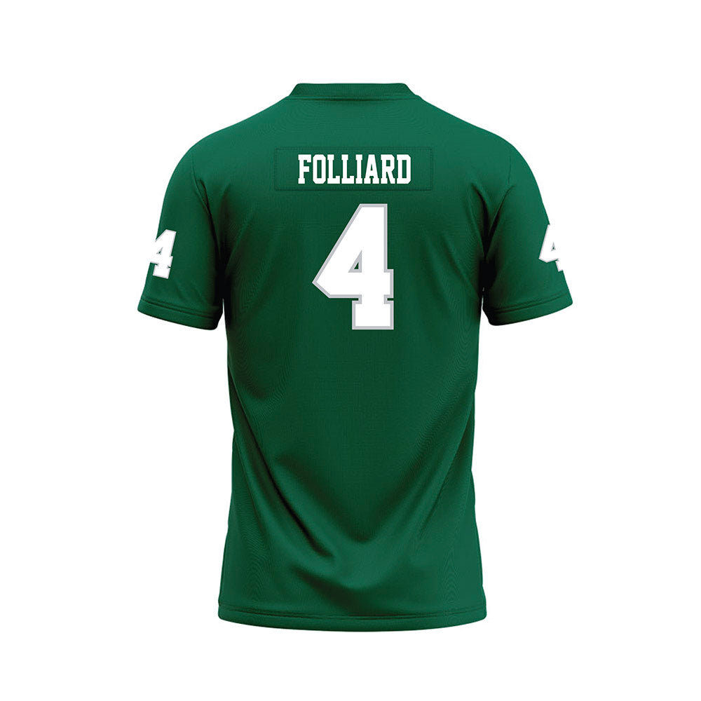 Illinois Wesleyan - NCAA Football : Connor Folliard - Green Premium Football Jersey-1