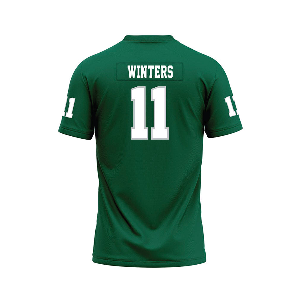 Illinois Wesleyan - NCAA Football : Deon Winters - Green Premium Football Jersey-1