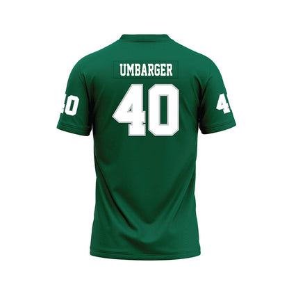 Illinois Wesleyan - NCAA Football : Ryan Umbarger - Green Premium Football Jersey-1