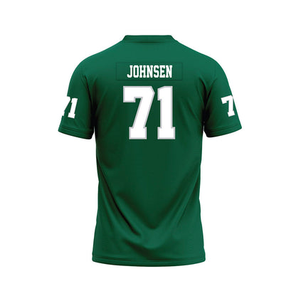 Illinois Wesleyan - NCAA Football : Luke Johnsen - Green Premium Football Jersey-1