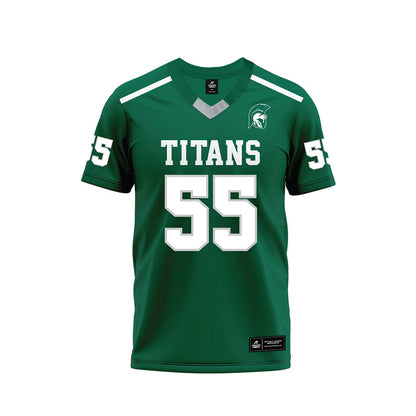 Illinois Wesleyan - NCAA Football : Mac Brennan - Green Premium Football Jersey-0