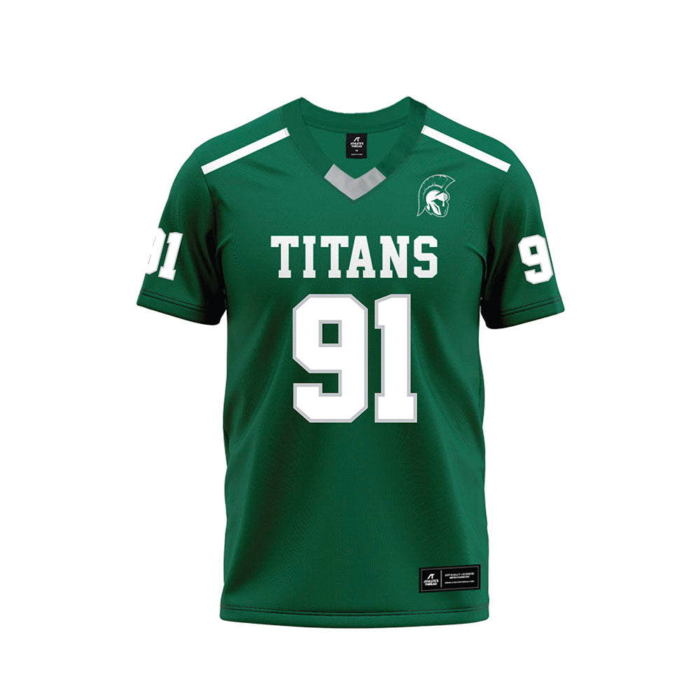 Illinois Wesleyan - NCAA Football : Anaijs King - Green Premium Football Jersey-0