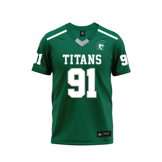 Illinois Wesleyan - NCAA Football : Anaijs King - Green Premium Football Jersey-0