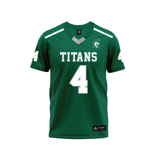 Illinois Wesleyan - NCAA Football : Connor Folliard - Green Premium Football Jersey-0