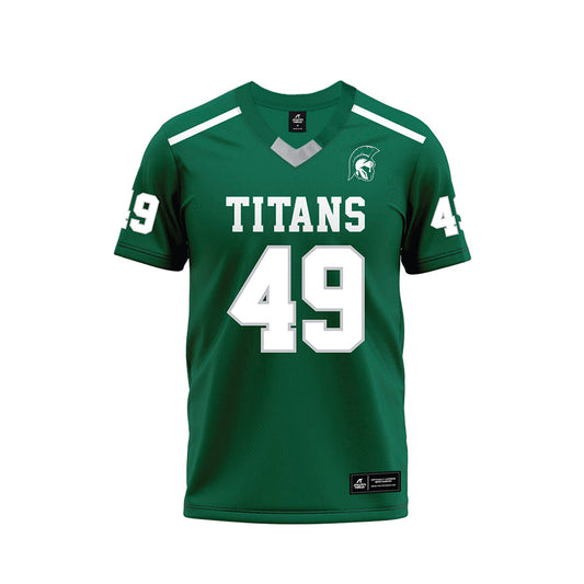 Illinois Wesleyan - NCAA Football : Ricardo Lara - Green Premium Football Jersey-0