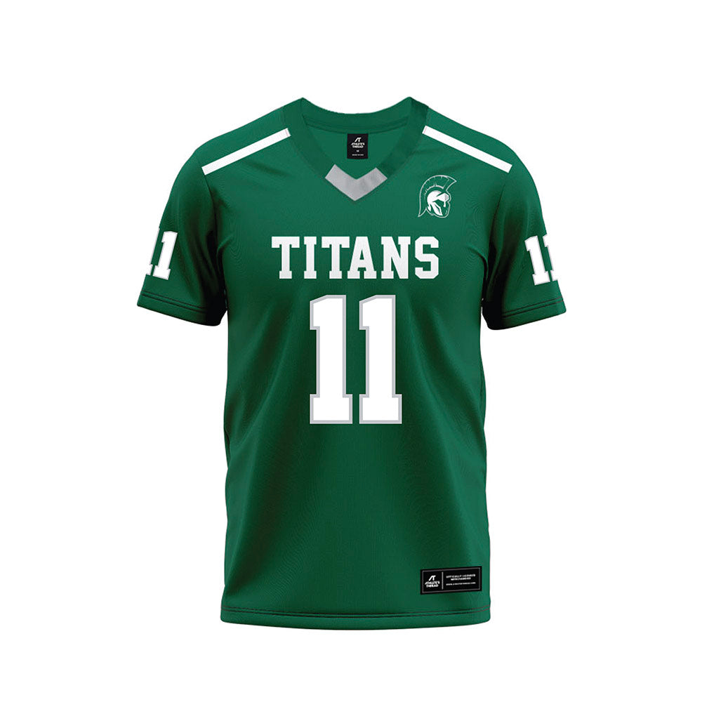 Illinois Wesleyan - NCAA Football : Deon Winters - Green Premium Football Jersey-0