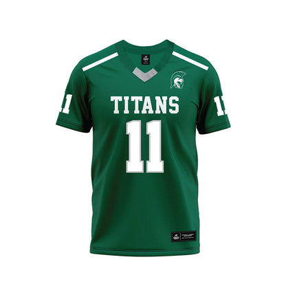 Illinois Wesleyan - NCAA Football : Deon Winters - Green Premium Football Jersey-0