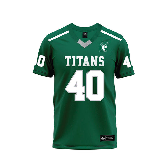 Illinois Wesleyan - NCAA Football : Ryan Umbarger - Green Premium Football Jersey-0