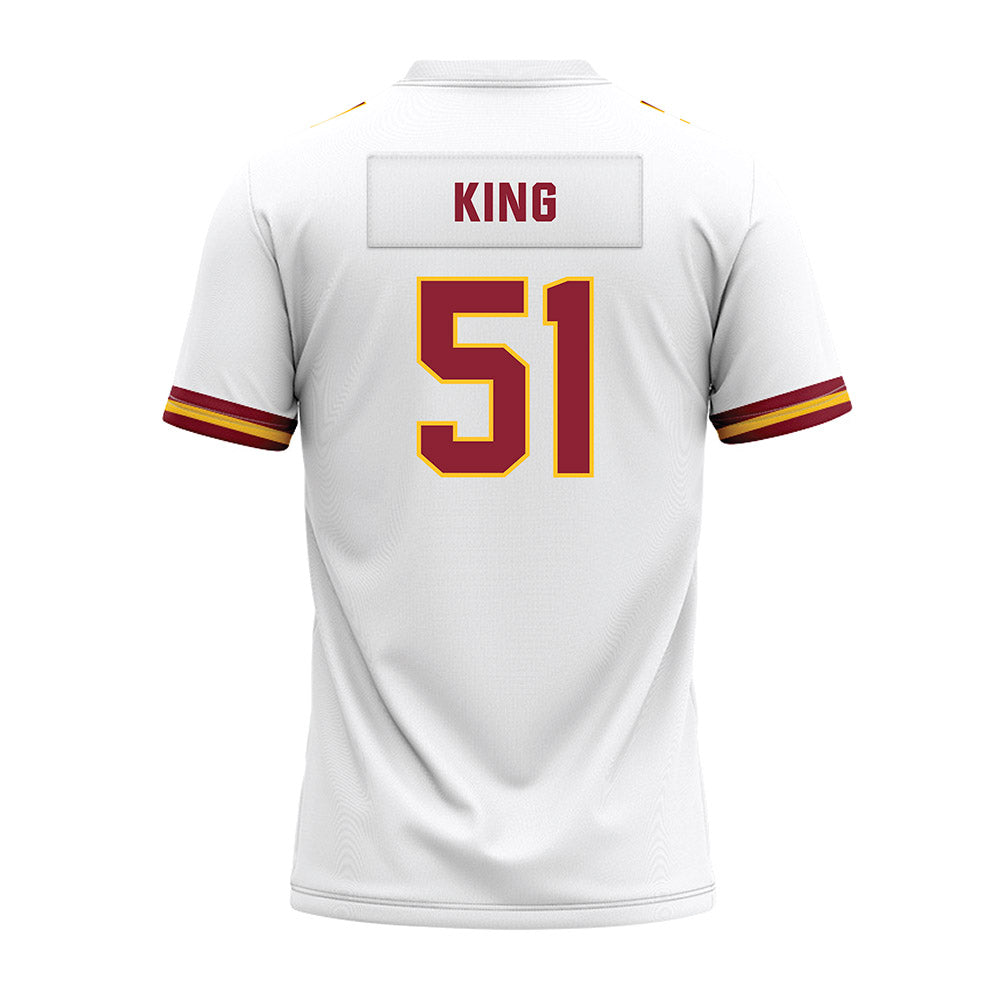 Iowa State - NCAA Football : Maasai King - White Premium Football Jersey-1