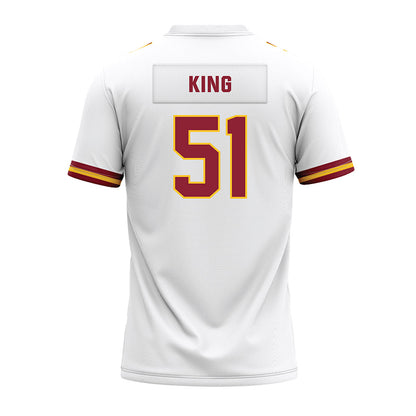Iowa State - NCAA Football : Maasai King - White Premium Football Jersey-1