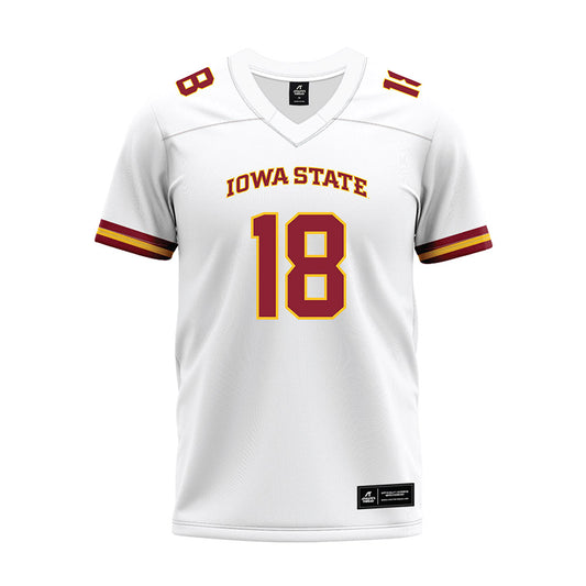 Iowa State - NCAA Football : David Coffey - White Premium Football Jersey