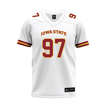 Iowa State - NCAA Football : Max Baloun - White Premium Football Jersey-0