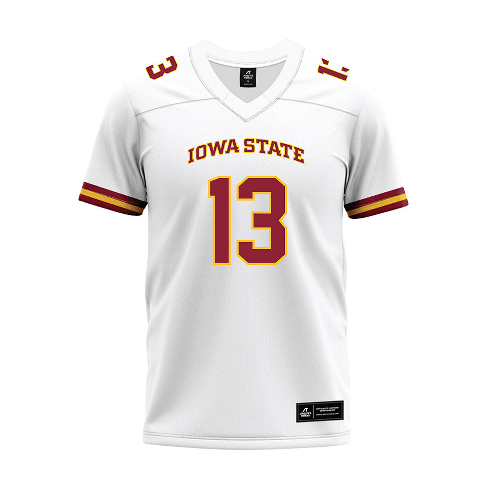 Iowa State - NCAA Football : Jamal Polite Jr - White Premium Football Jersey-0