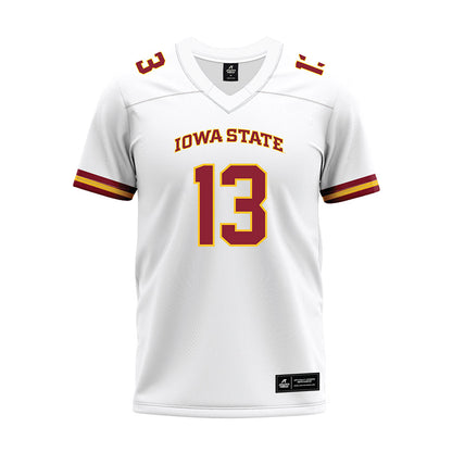 Iowa State - NCAA Football : Jamal Polite Jr - White Premium Football Jersey-0