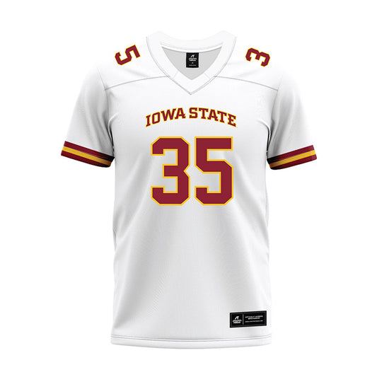 Iowa State - NCAA Football : Aiden Flora - White Premium Football Jersey