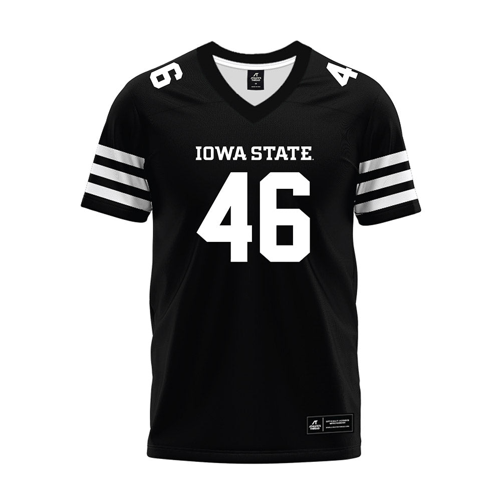 Iowa State - NCAA Football : Caleb Schmidt - Black Premium Football Jersey-0