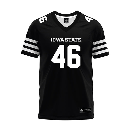 Iowa State - NCAA Football : Caleb Schmidt - Black Premium Football Jersey-0