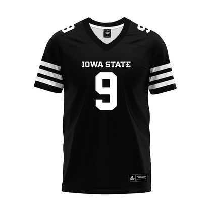 Iowa State - NCAA Football : Omari Hayes - Black Premium Football Jersey-0