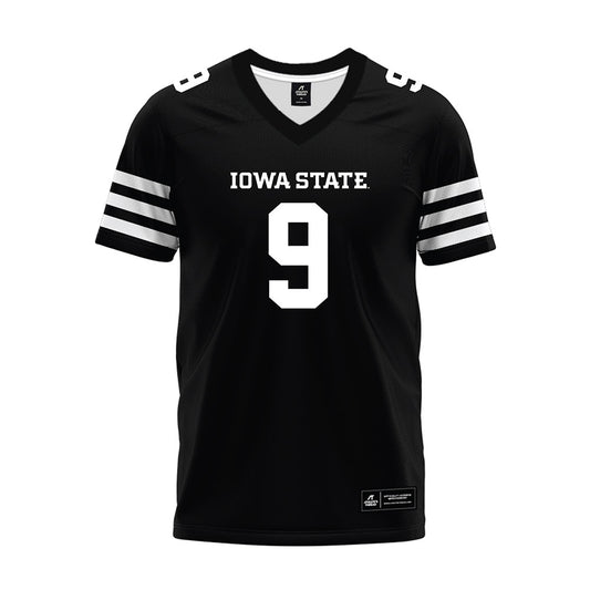 Iowa State - NCAA Football : Omari Hayes - Black Premium Football Jersey-0