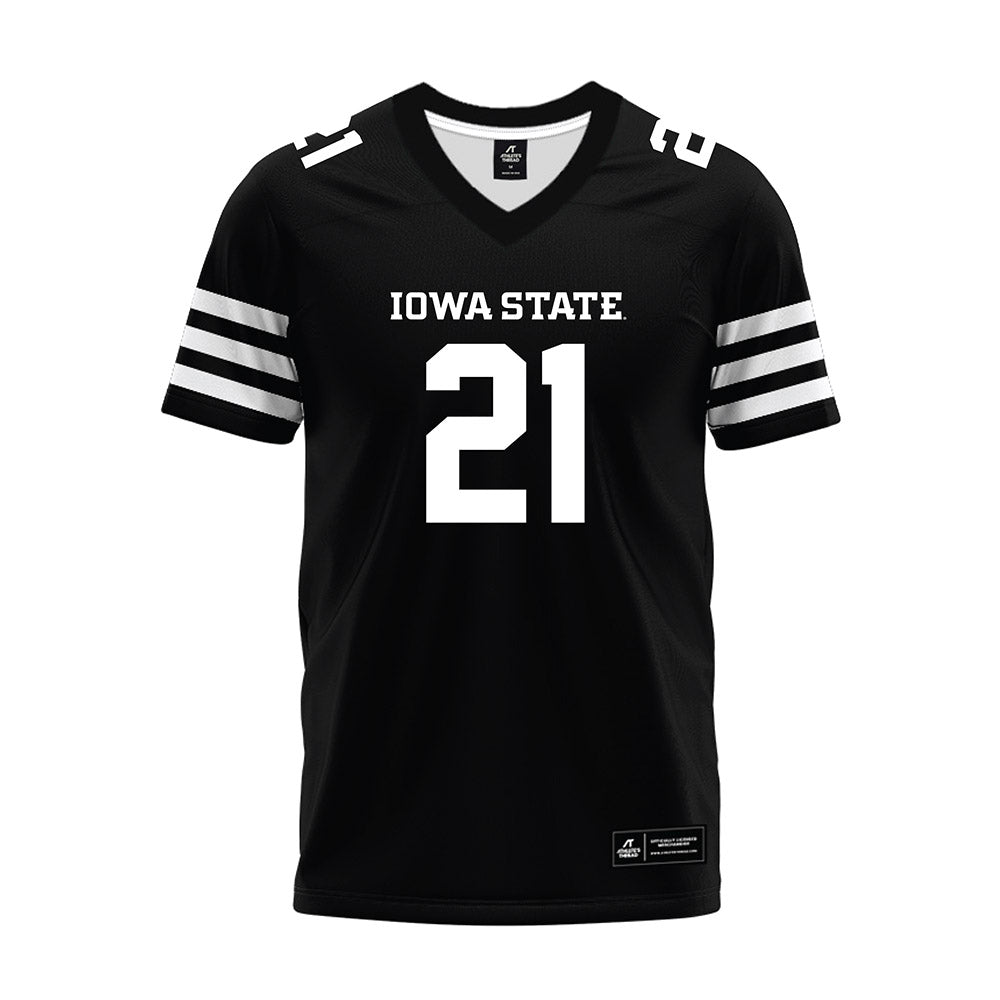 Iowa State - NCAA Football : Duhron Goodman - Black Premium Football Jersey-0