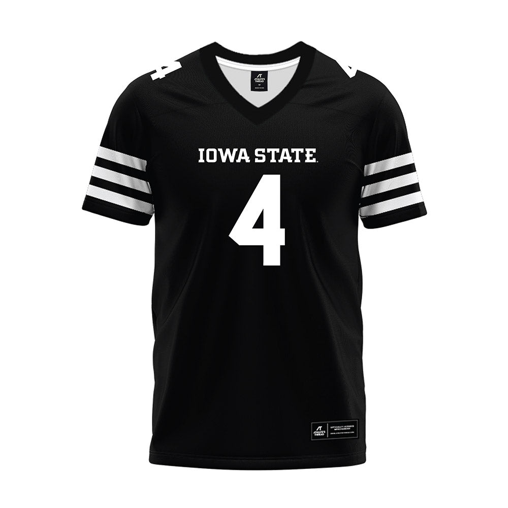 Iowa State - NCAA Football : Carter Pabst - Black Premium Football Jersey-0