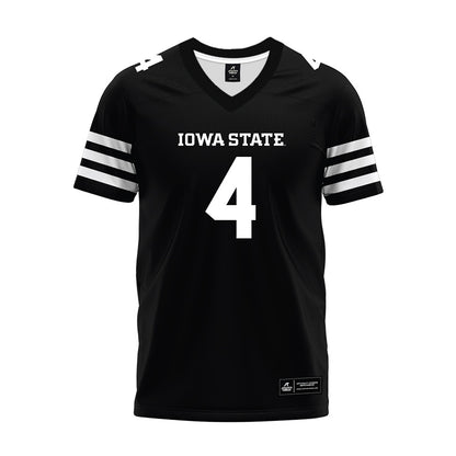 Iowa State - NCAA Football : Carter Pabst - Black Premium Football Jersey-0