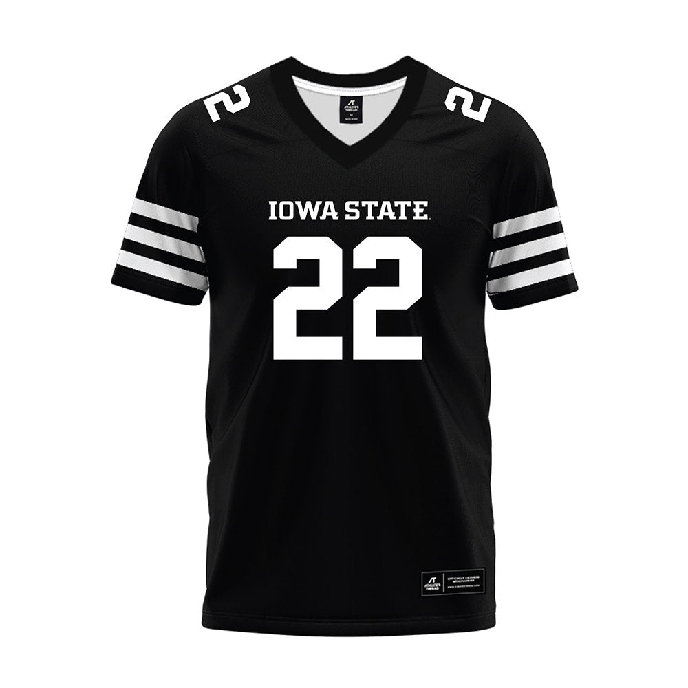 Iowa State - NCAA Football : Xavier Martinez - Black Premium Football Jersey-0