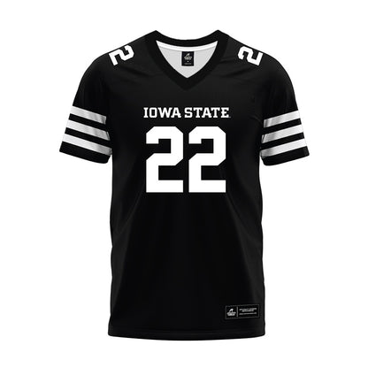 Iowa State - NCAA Football : Xavier Martinez - Black Premium Football Jersey-0