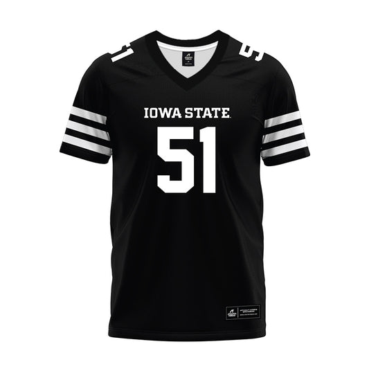 Iowa State - NCAA Football : Maasai King - Black Premium Football Jersey-0