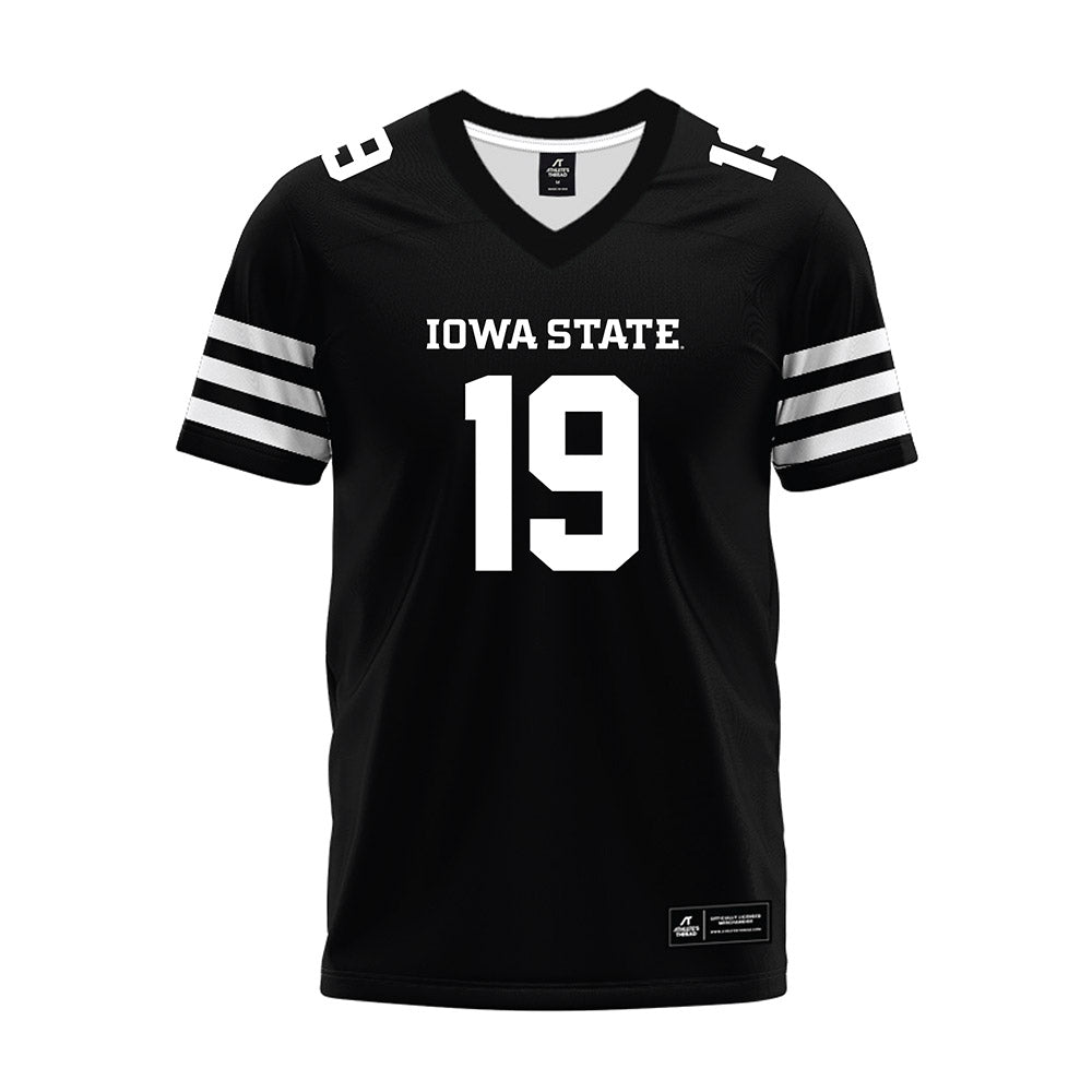 Iowa State - NCAA Football : Eddie Lemos - Black Premium Football Jersey-0