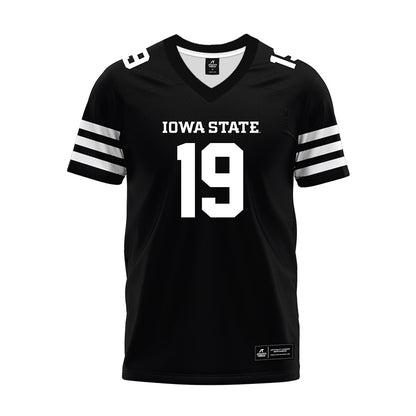 Iowa State - NCAA Football : Eddie Lemos - Black Premium Football Jersey-0