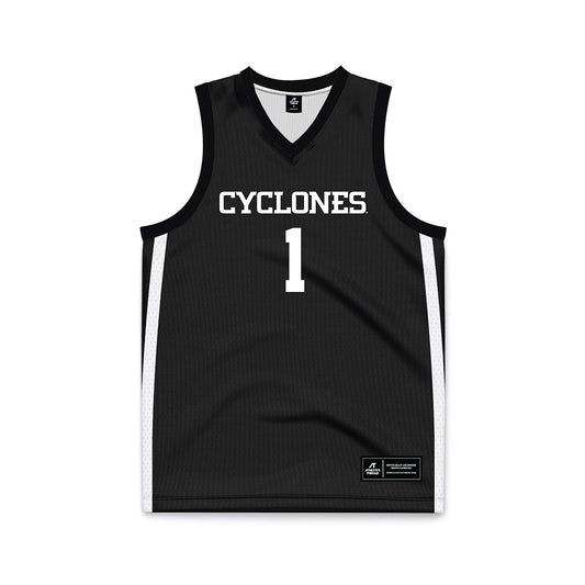 Iowa State - NCAA Men's Basketball : Jamarion Batemon - Black Basketball Jersey-0