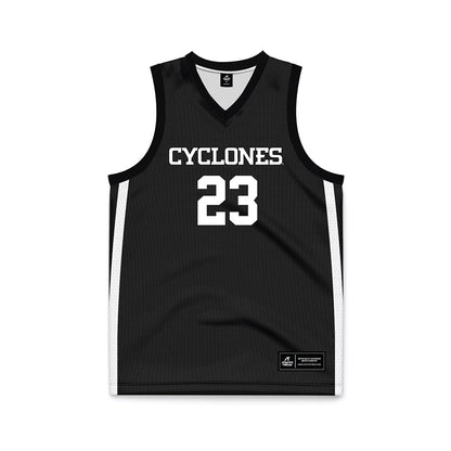 Iowa State - NCAA Men's Basketball : Blake Buchanan - Black Basketball Jersey-0