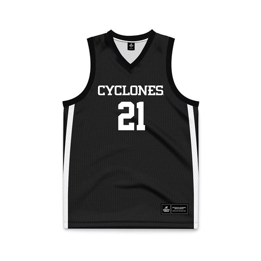 Iowa State - NCAA Men's Basketball : Dominykas Pleta - Black Basketball Jersey-0