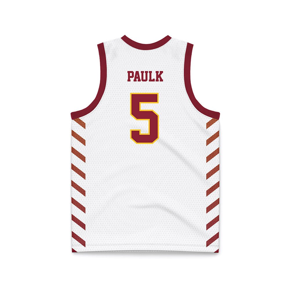 Iowa State - NCAA Women's Basketball : Evangelia Paulk - White Basketball Jersey-1
