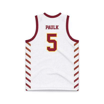 Iowa State - NCAA Women's Basketball : Evangelia Paulk - White Basketball Jersey-1