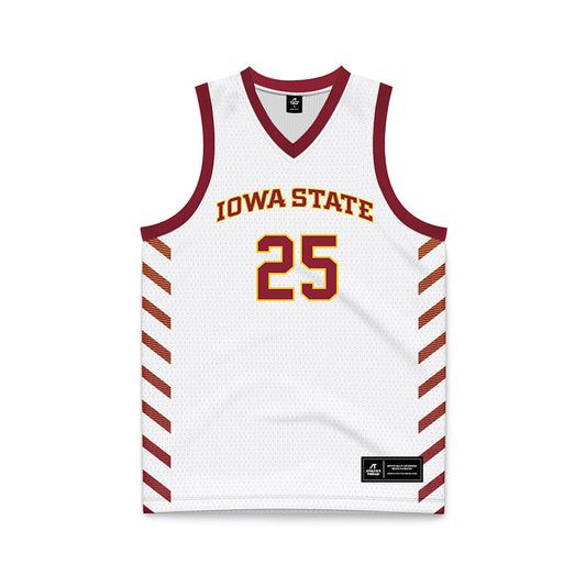 Iowa State - NCAA Women's Basketball : sydney harris - White Basketball Jersey-0
