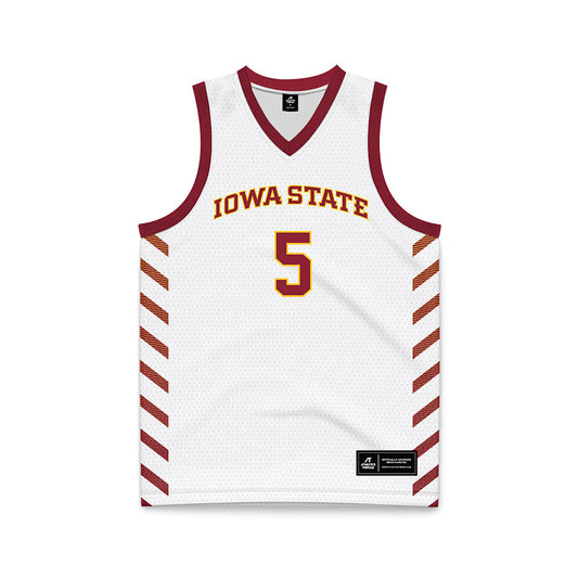 Iowa State - NCAA Women's Basketball : Evangelia Paulk - White Basketball Jersey-0