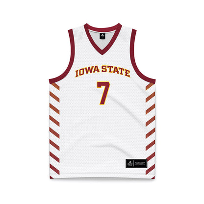 Iowa State - NCAA Women's Basketball : Freya Jensen - White Basketball Jersey-0