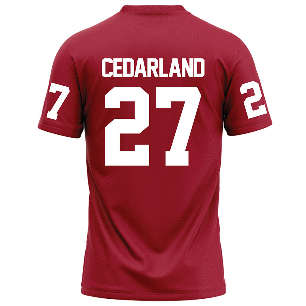 WSU - NCAA Football : Hudson Cedarland - Red Football Jersey