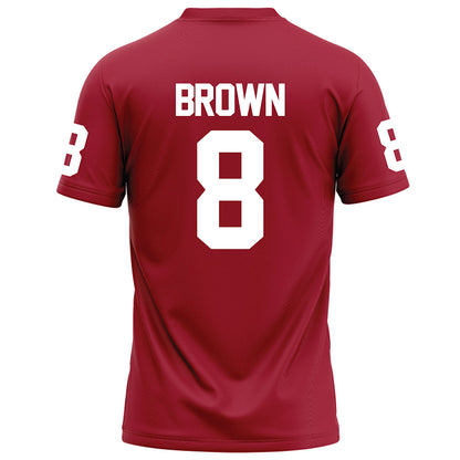 WSU - NCAA Football : Nylan Brown - Red Football Jersey-1
