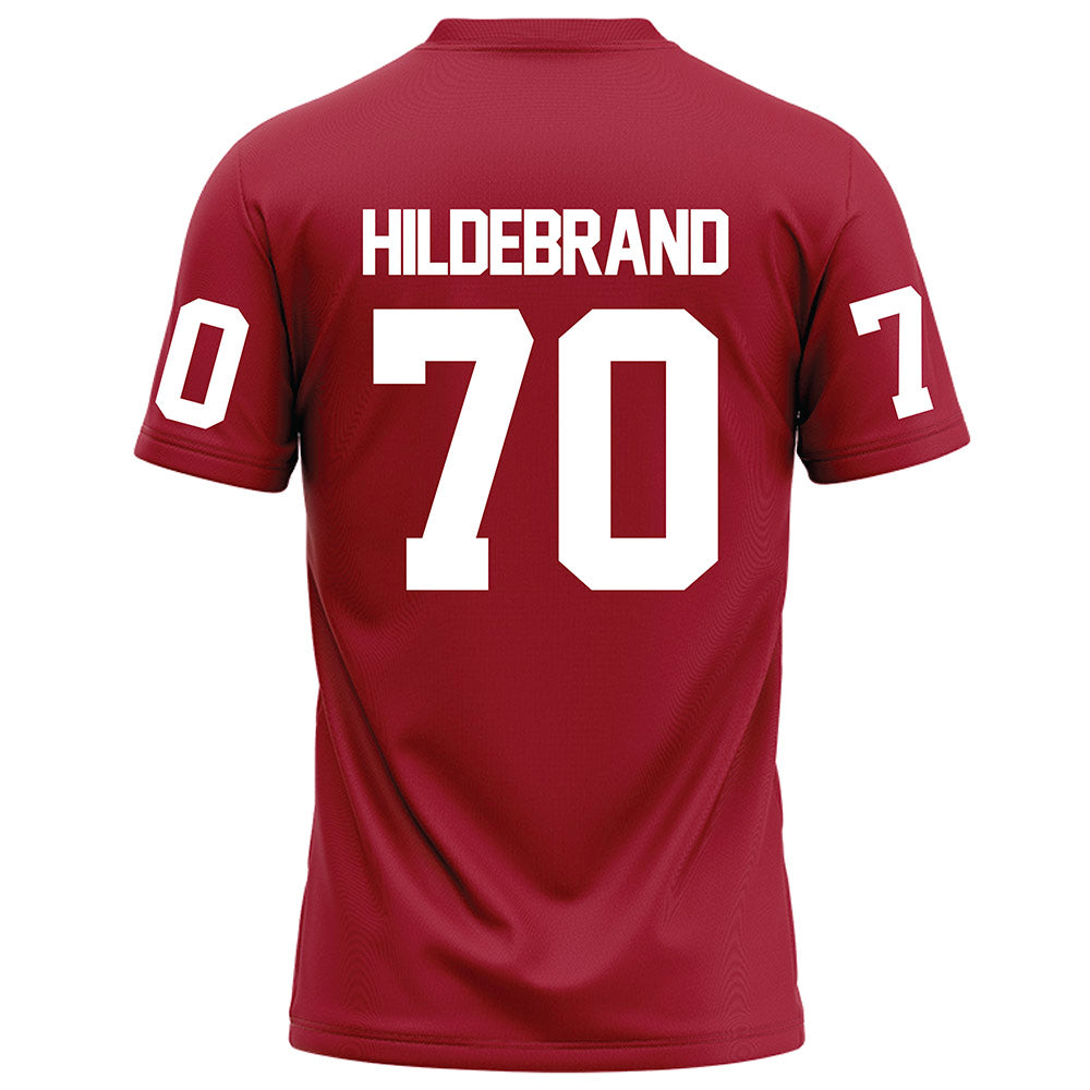 WSU - NCAA Football : Dylan Hildebrand - Red Football Jersey-1