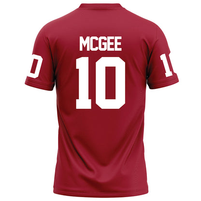WSU - NCAA Football : Lance McGee - Red Football Jersey-1