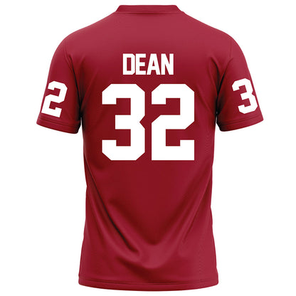 WSU - NCAA Football : Max Dean - Red Football Jersey-1